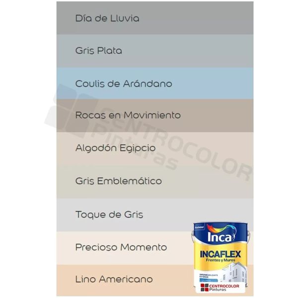 Impermeabilizante Inca Incaflex Frentes Y Muros Colores 20lt - Imagen 5