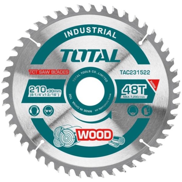 Disco Corte Madera Total, 8.1/4'' 210x30mm 48 D, Ingletadora