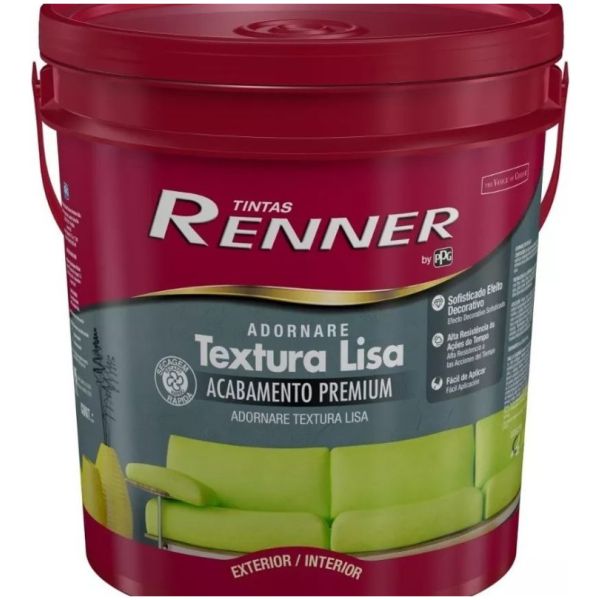 Textura Para Paredes Lisa Color Blanco Renner Adornare 14lt