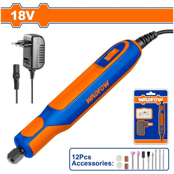 Mini Torno 18vol A Bateria Wadfow Wry16180 Accesorios - Imagen 2