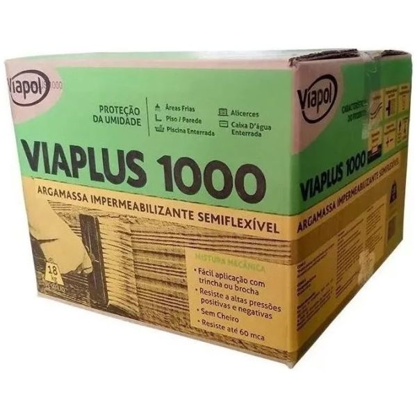 Impermeabilizante Cementicio Viaplus1000 18kg Ferr. Chaplin