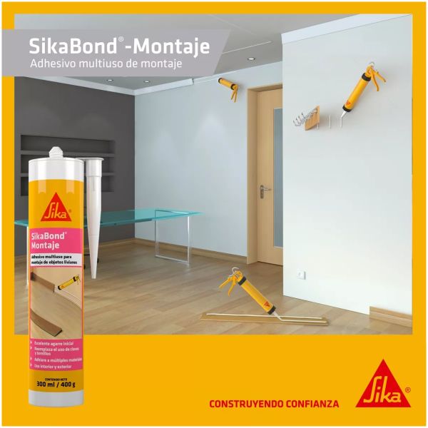 Adhesivo Blanco Sikabond Montaje 300 Cc - Imagen 2