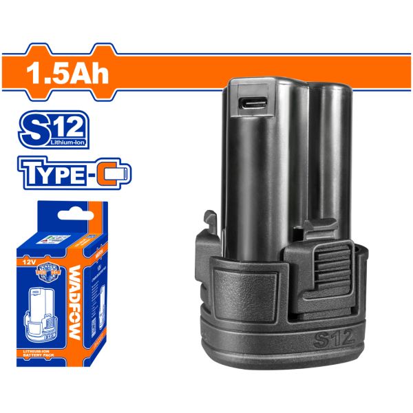 Bateria 12v S12 1.5ah Tipo Usb C Wadfow Wlbs5150 - Imagen 2