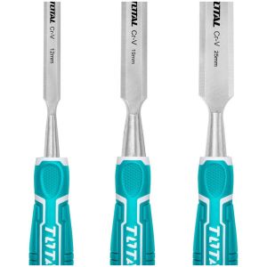 Set 3 Formones Para Madera Total, Cromo Vanadio, Industrial