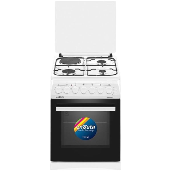 Cocina 3 Hornallas 1 Disco Electrico Blanca 50x60 Enxuta Eur