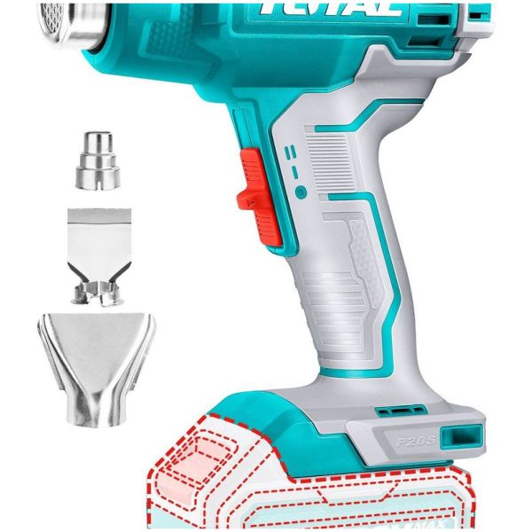 Pistola De Calor Inalámbrica Total 20v 300/550ºc - A Batería