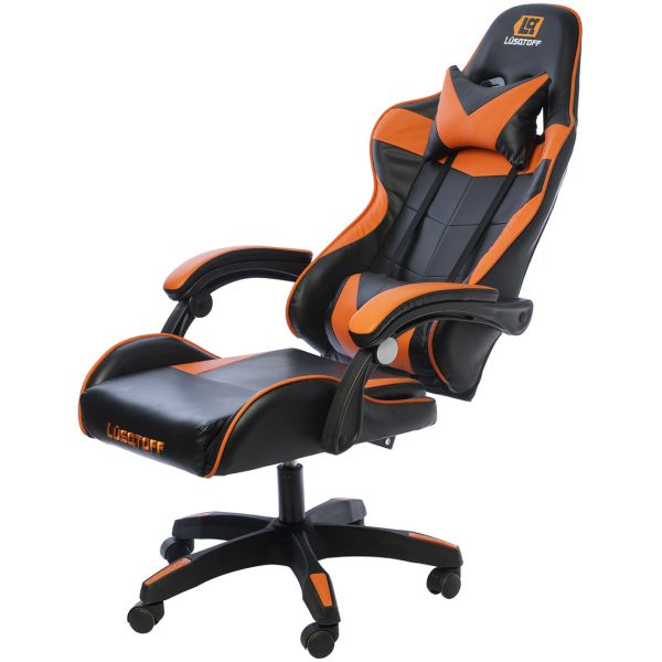 Sillón Gamer Pro Lusqtoff Sgl120-9 Negro Con Naranja - Imagen 2