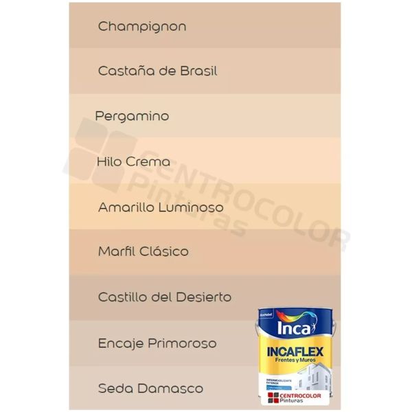 Impermeabilizante Inca Incaflex Frentes Y Muros Colores 20lt - Imagen 8