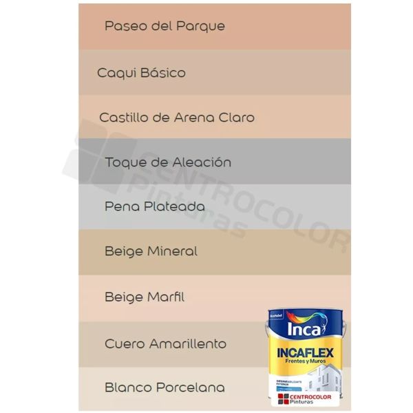 Impermeabilizante Inca Incaflex Frentes Y Muros Colores 20lt - Imagen 3