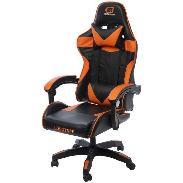 Sillón Gamer Pro Lusqtoff Sgl120-9 Negro Con Naranja - Imagen 6