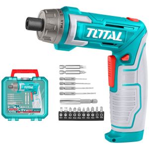 Atornillador Inalámbrico Total 8v + Puntas Mechas, Carga Usb