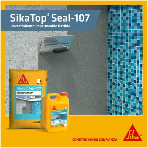 Revestimiento Cementicio Sikatop Seal 107 X 25 Kg- Chaplin - Imagen 3