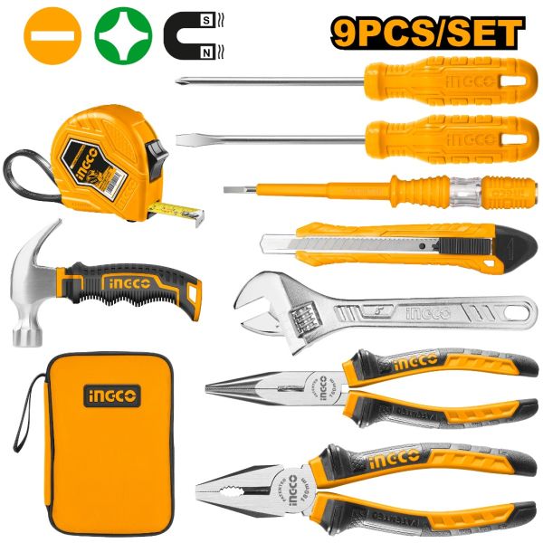 Set 9 Herramientas De Mano C Estuche Ingco Hkth10809 Pg - Imagen 2