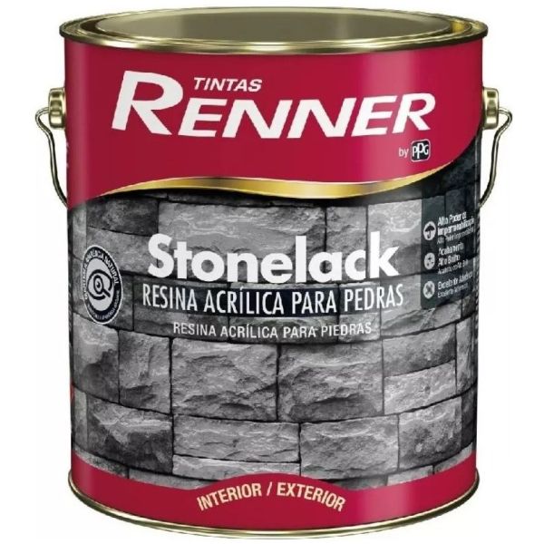 Resina Acrilica Barniz Para Piedras Stonelack Renner 0.9 L