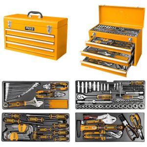 Set De 132 Herramientas En Valija Metalica Htcs221321 Ingco