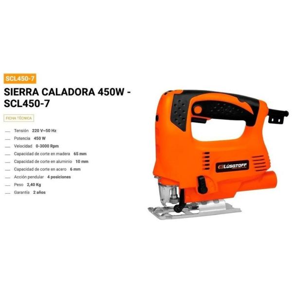 Sierra Caladora 450w Lusqtoff - Imagen 2
