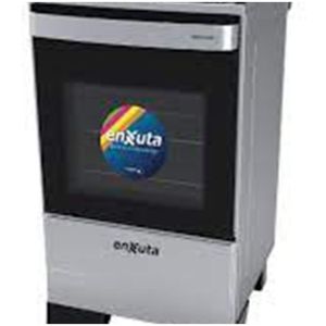 Cocina Supergas 4h Enxuta Inox Con Mesada De Vidrio