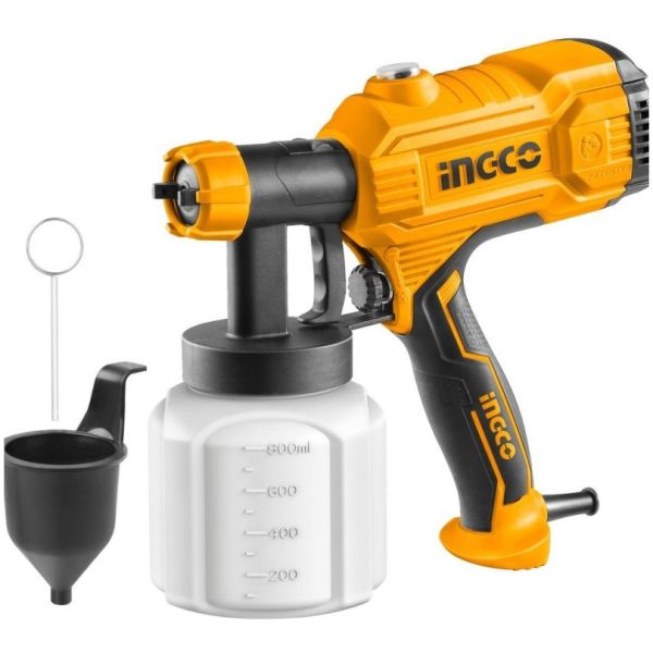 Pistola Eléctrica Para Pintar Succión Ingco Spg3508 De 800ml