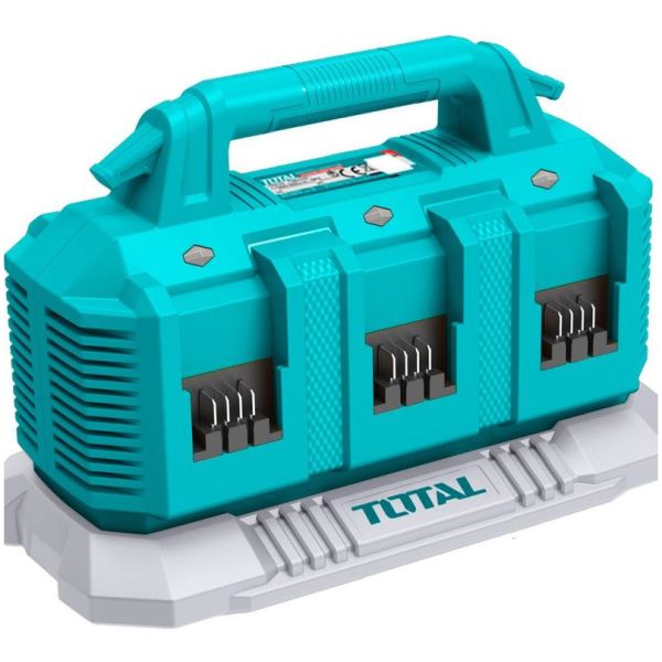 Cargador Para Múltiples Baterías Litio 20v Total, 6 Puertos