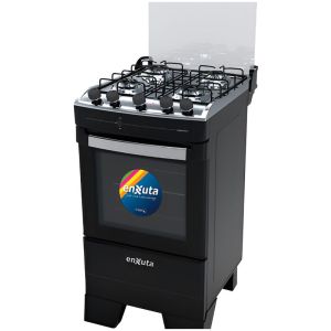 Cocina Supergas 4 H Enxuta Negra Con Termocupla Y Grill