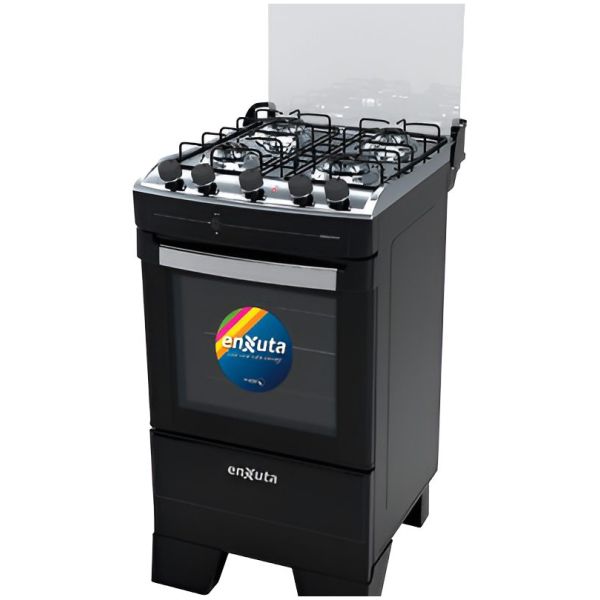 Cocina Supergas 4 H Enxuta Negra Con Termocupla Y Grill