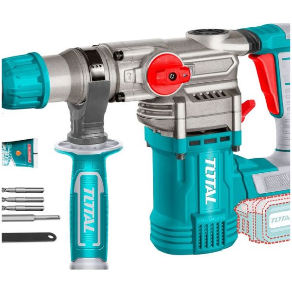 Rotomartillo Sin Carbones Total 20v 4.5j Sds Plus, A Batería