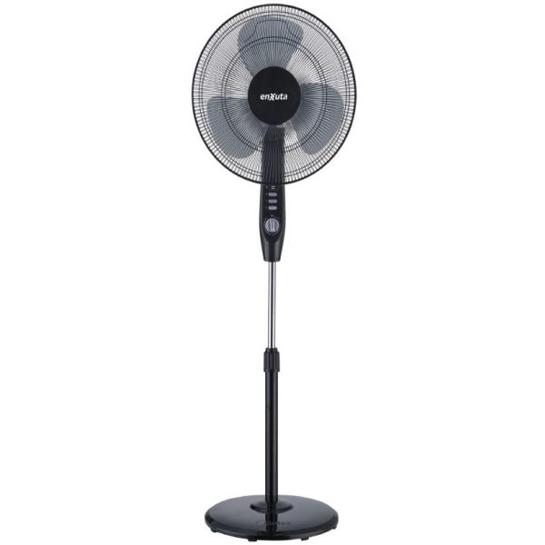 Ventilador De Pie 1.40 M 3 V 40 Cm Enxuta Negro
