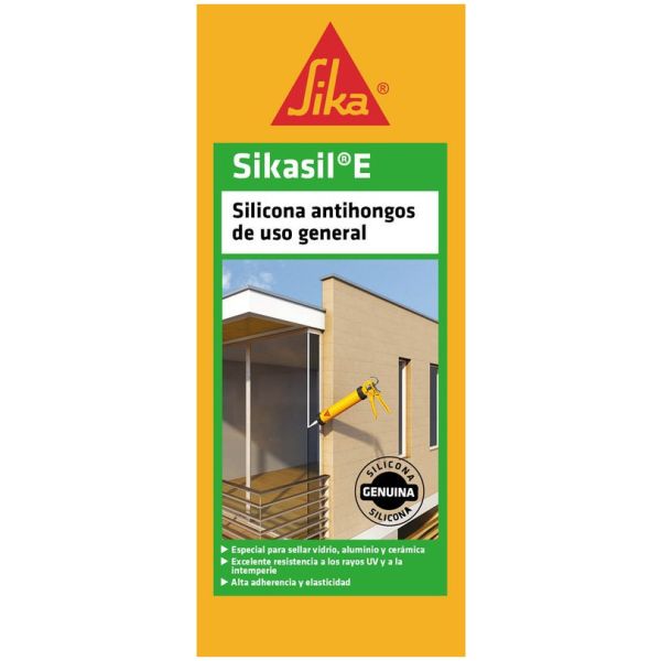 Sellador De Silicona Sika Sikasil E Transparente En Cartucho - Imagen 2