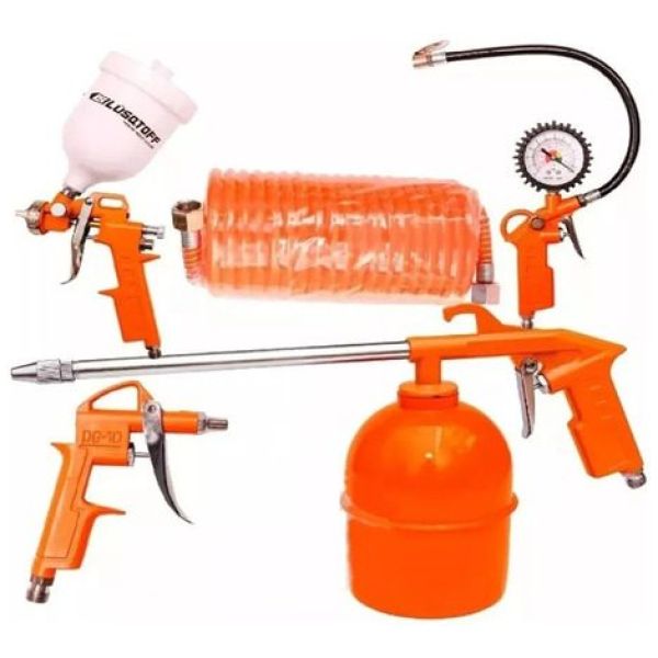 Juego Compresor Lüsqtoff Para Pintar - Kit 5 Piezas Color Ne
