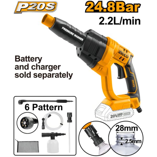 Hidrolavadora A Bateria 20v P20s Sin Bat Sin Cargador - Imagen 2