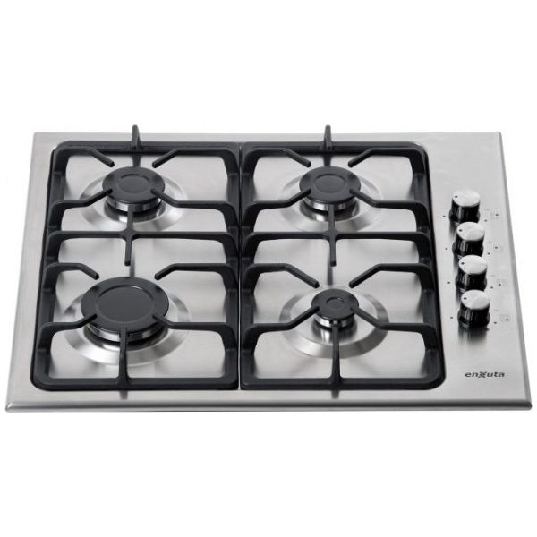 Anafe De Empotrar Con 4 Hornallas A Gas Inox Enxuta