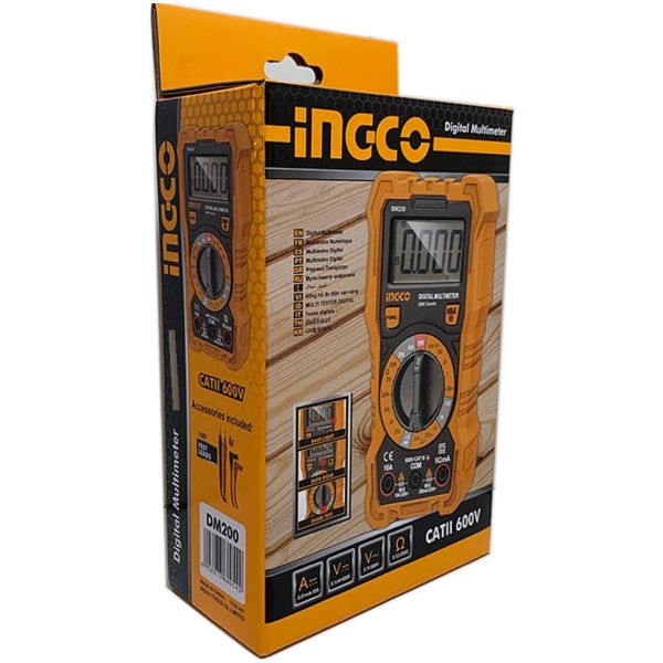 Tester Multimetro Digital Ingco Dm200 Iec1010 Profesional - Imagen 2