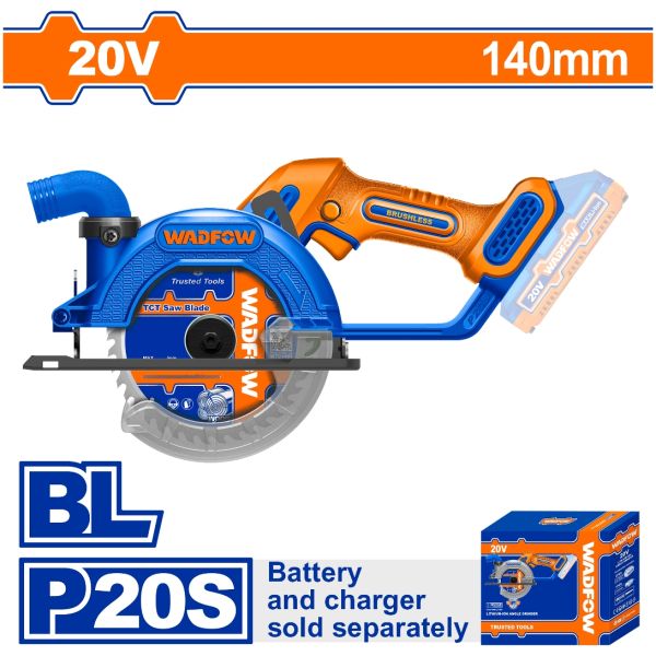 Sierra Cicular 20v 140mm Bateria P20s Sin Bat Sin Carg - Imagen 2