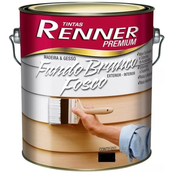 Fondo Blanco Mate Para Madera Renner 0.9 L Pinturas