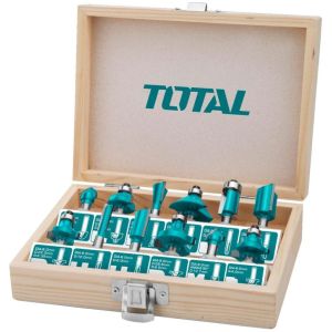 Set 12 Fresas Total Para Router - Encastre 8mm, Caja Madera