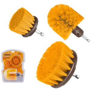Set X 3 Cepillos Limpieza 1/4 Taladro Ingco Wcbm0301