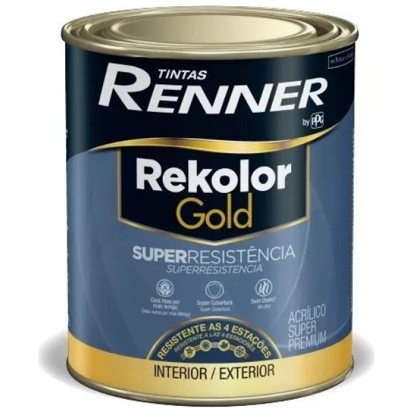 Pintura Ext/int Rekolor Gold Super Resistente Renner 0,8lt