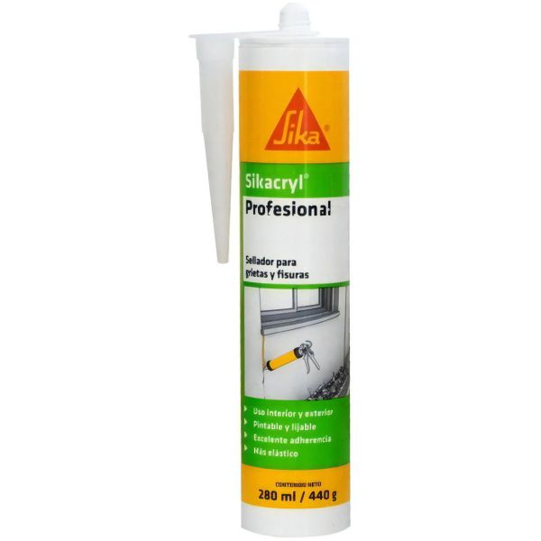 Sellador Sikacryl Profesional Grietas Cartucho X 280ml Sika - Imagen 2