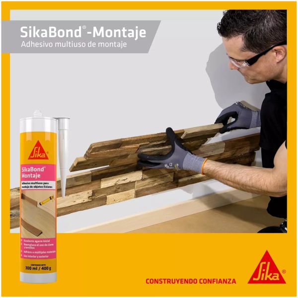 Adhesivo Blanco Sikabond Montaje 300 Cc - Imagen 4