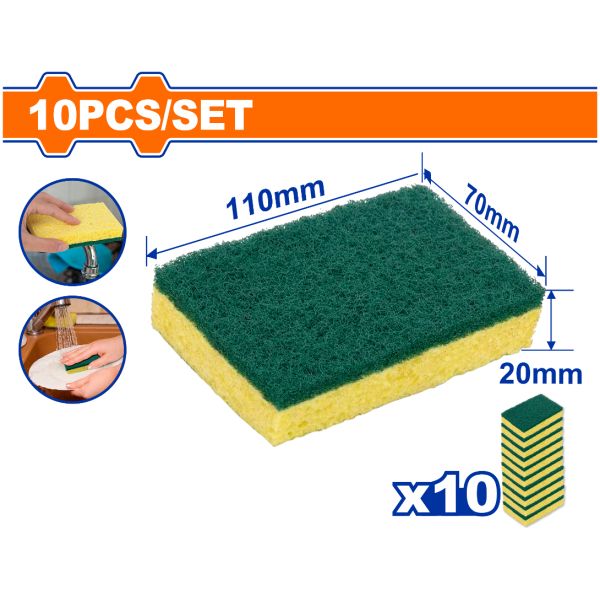 Set X 10 Esponja Limpieza Wgsp2901 Pg - Imagen 2