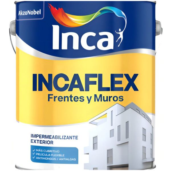 Impermeabilizante Incaflex Frentes Y Muros Inca Blanco 20 Lt
