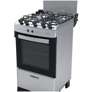 Cocina Enxuta Supergas 4 Hornallas Inox Con Horno Eléctrico