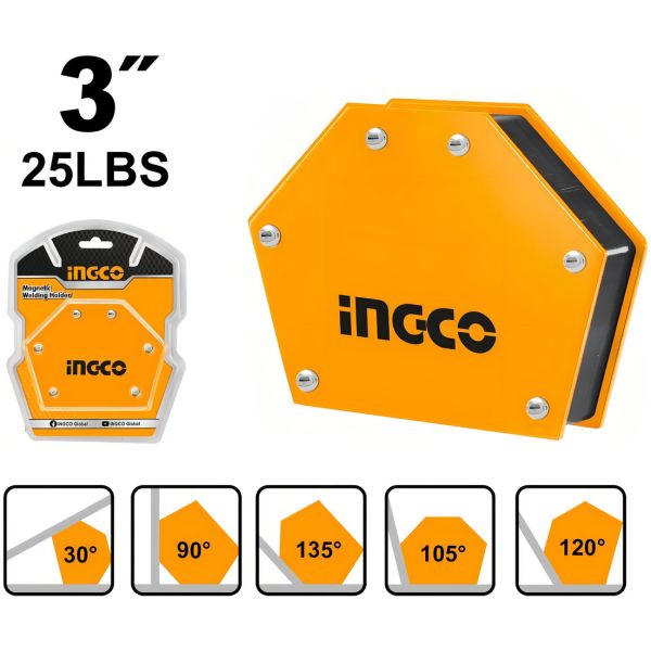 Escuadra 3 Multi Angulo Magnetica Ingco Amwh25032 - Imagen 2