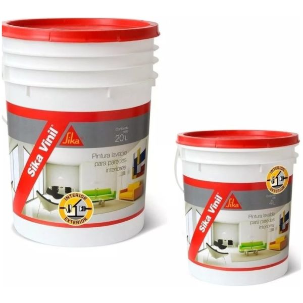 Sika Vinil Super Lavable 20 + 4 Lts - Ferreteria Chaplin