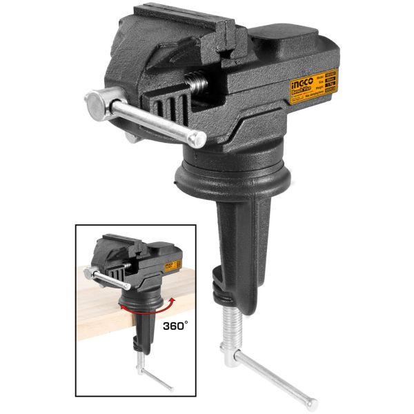Morsa De Banco Mesa 60mm Ingco Hbv082 Giratoria Joyero - Imagen 2