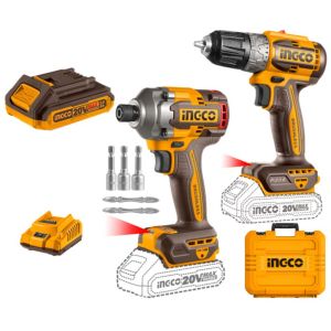 Set Atornillador De Impacto A Bateria 20v+ Atornillador 20v