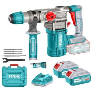 Rotomartillo Total 20v Sds Plus, Sin Carbones, 2 Baterías