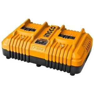 Cargador Rapido Inteligente Doble 20v P20s Ingco Fcli2034