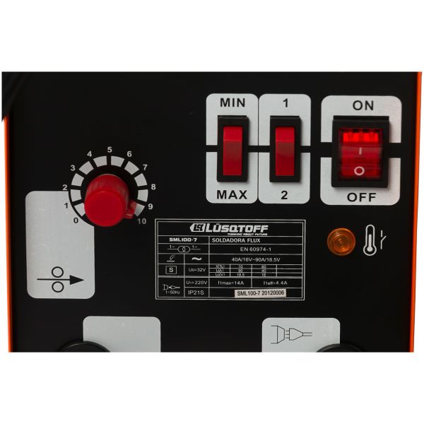 Soldadora Mig Lusqtoff Flux 90 Amp Sml100-7 Rollo Flux Color - Imagen 4