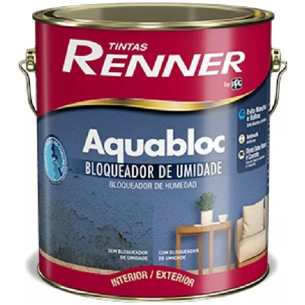 Pintura Bloqueadora De Humedad Renner Aquabloc - 3,6 Lts
